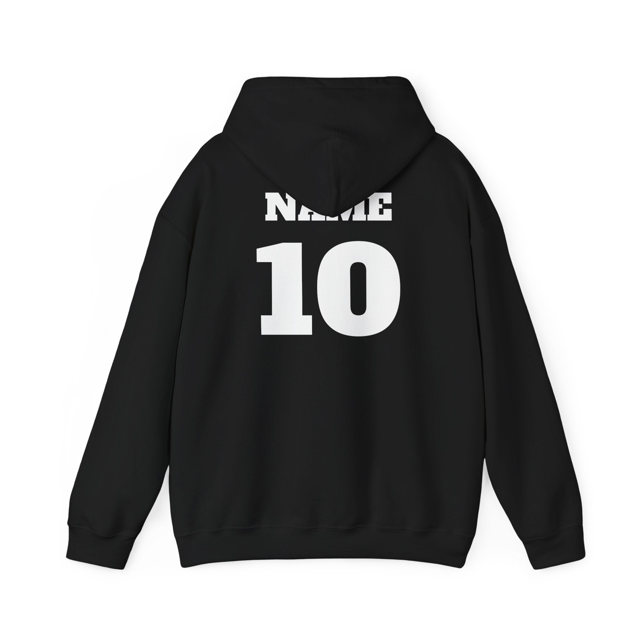 Personalized Number 10 Hoodie — Custom Name Sports Jersey Style Hooded Sweatshirt