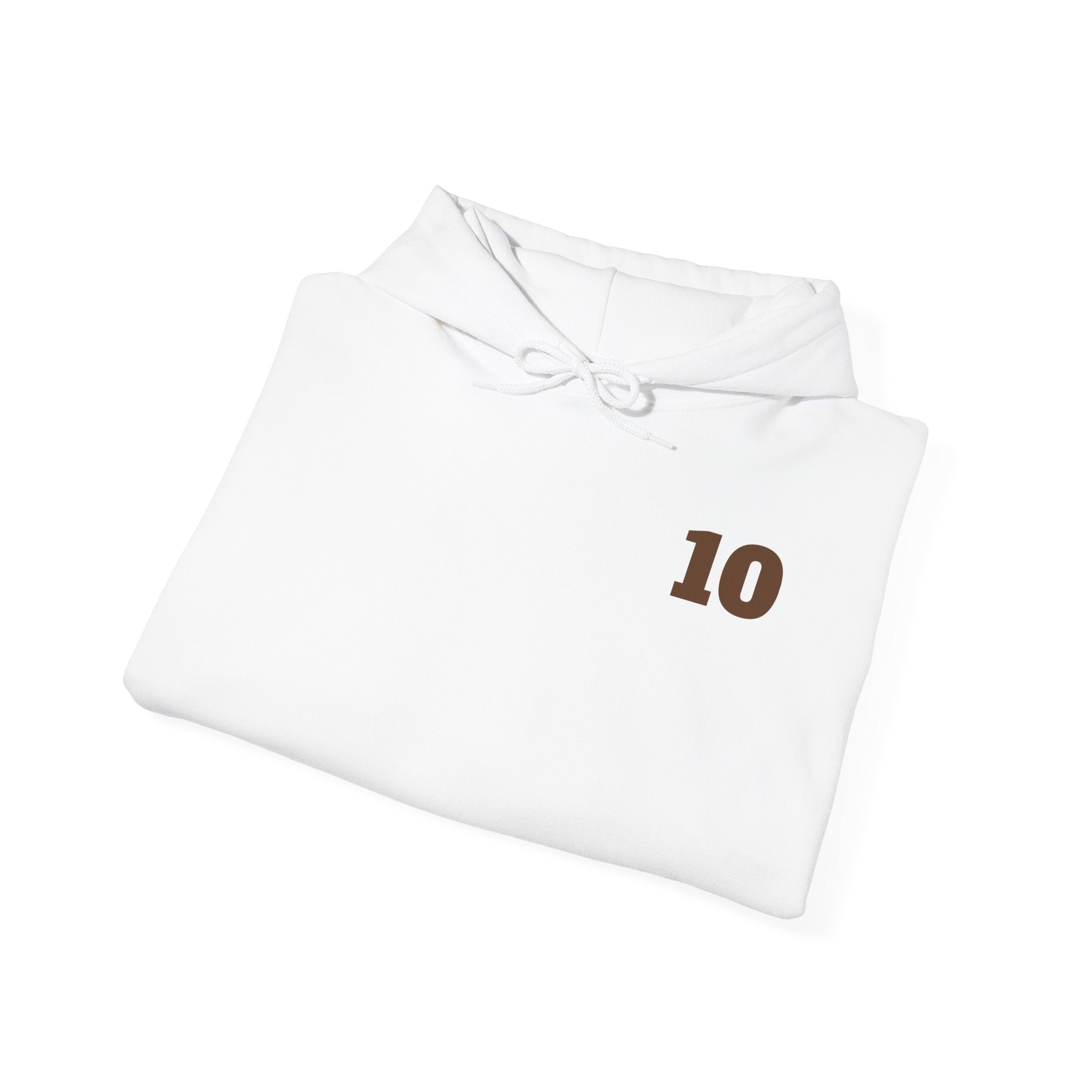 Personalized Number 10 Hoodie — Custom Name Sports Jersey Style Hooded Sweatshirt
