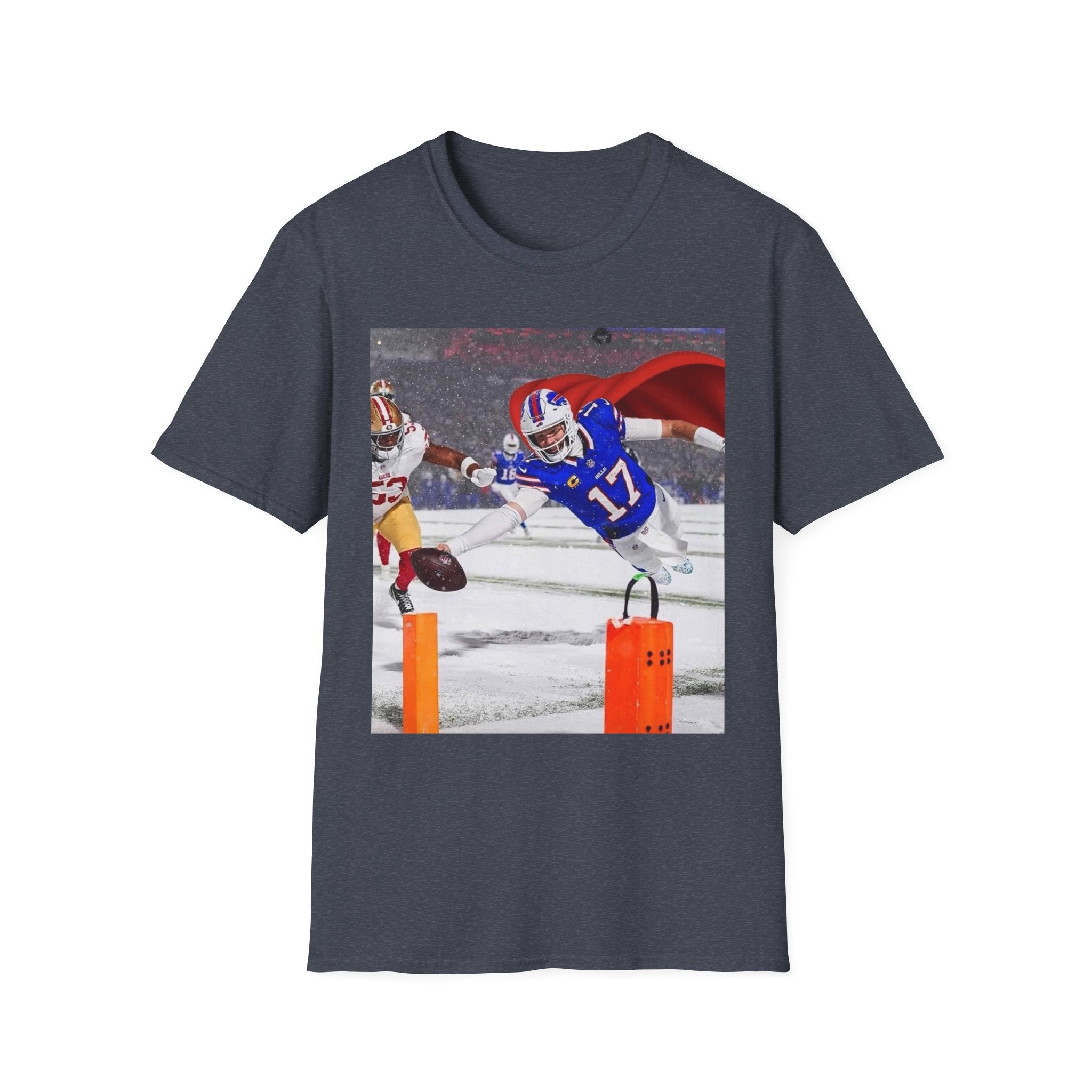 Football Superhero T-Shirt — Buffalo #17 Dive Play Graphic Tee