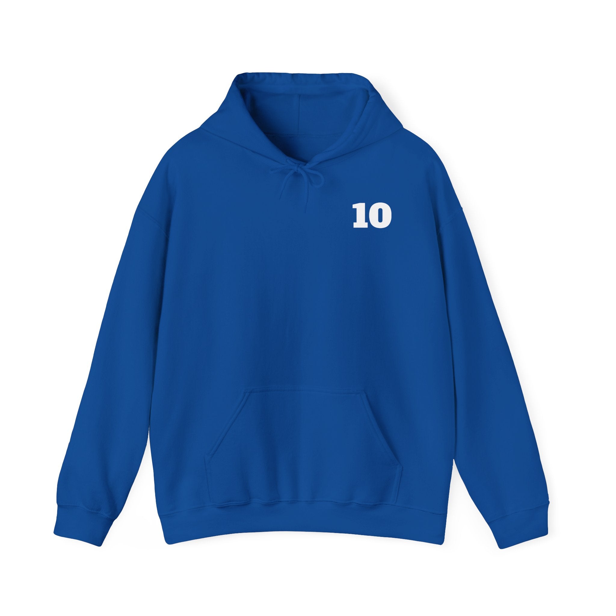 Personalized Number 10 Hoodie — Custom Name Sports Jersey Style Hooded Sweatshirt