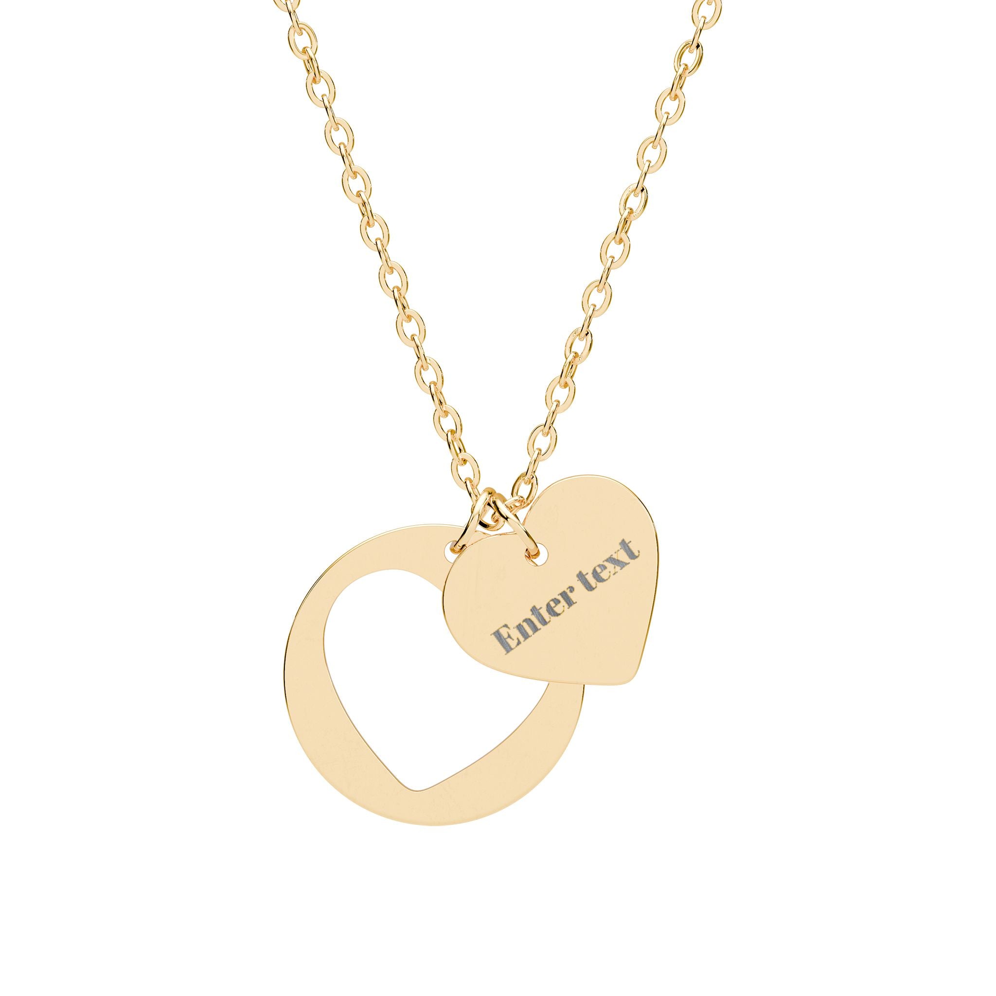 Engravable Heart Cutout Necklace