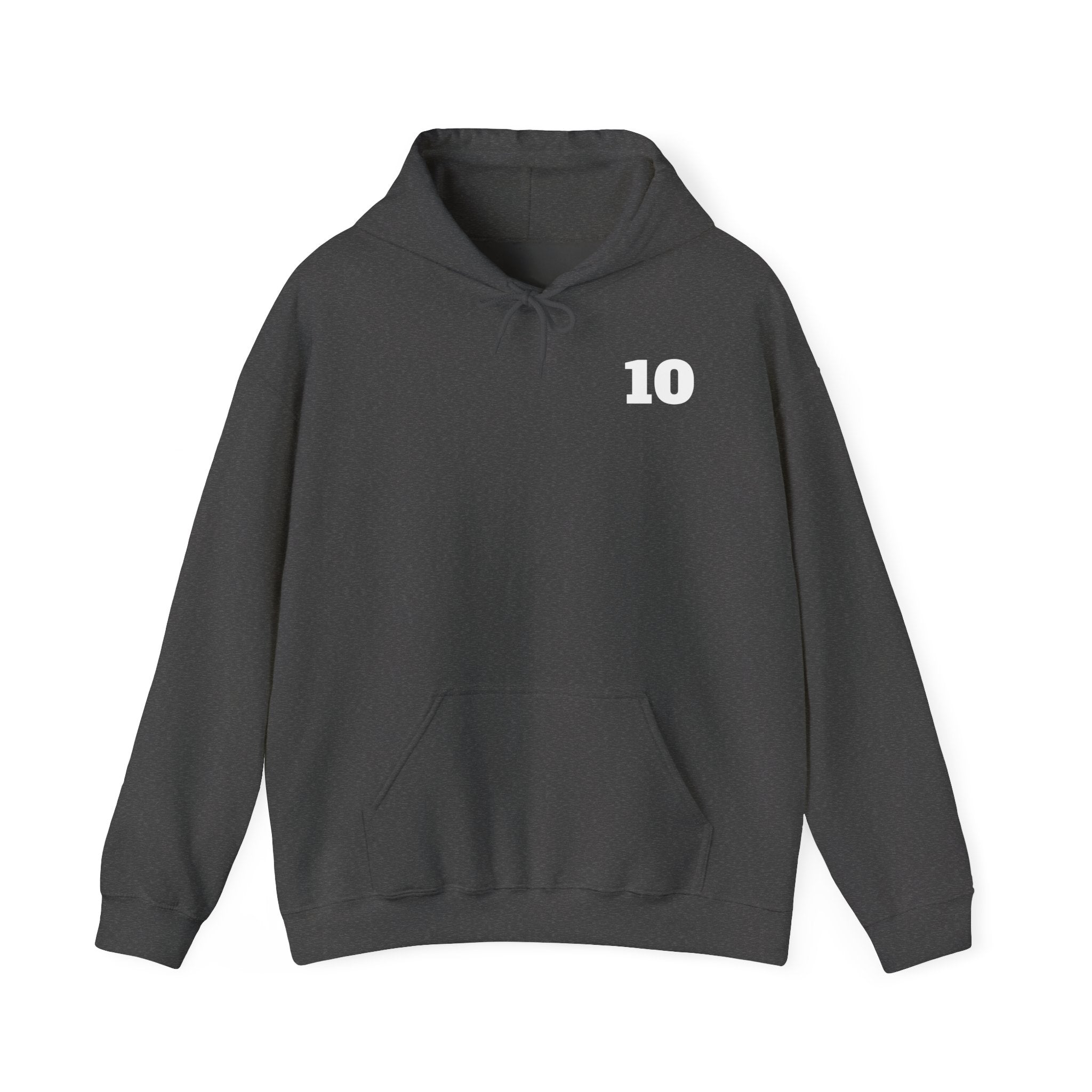 Personalized Number 10 Hoodie — Custom Name Sports Jersey Style Hooded Sweatshirt