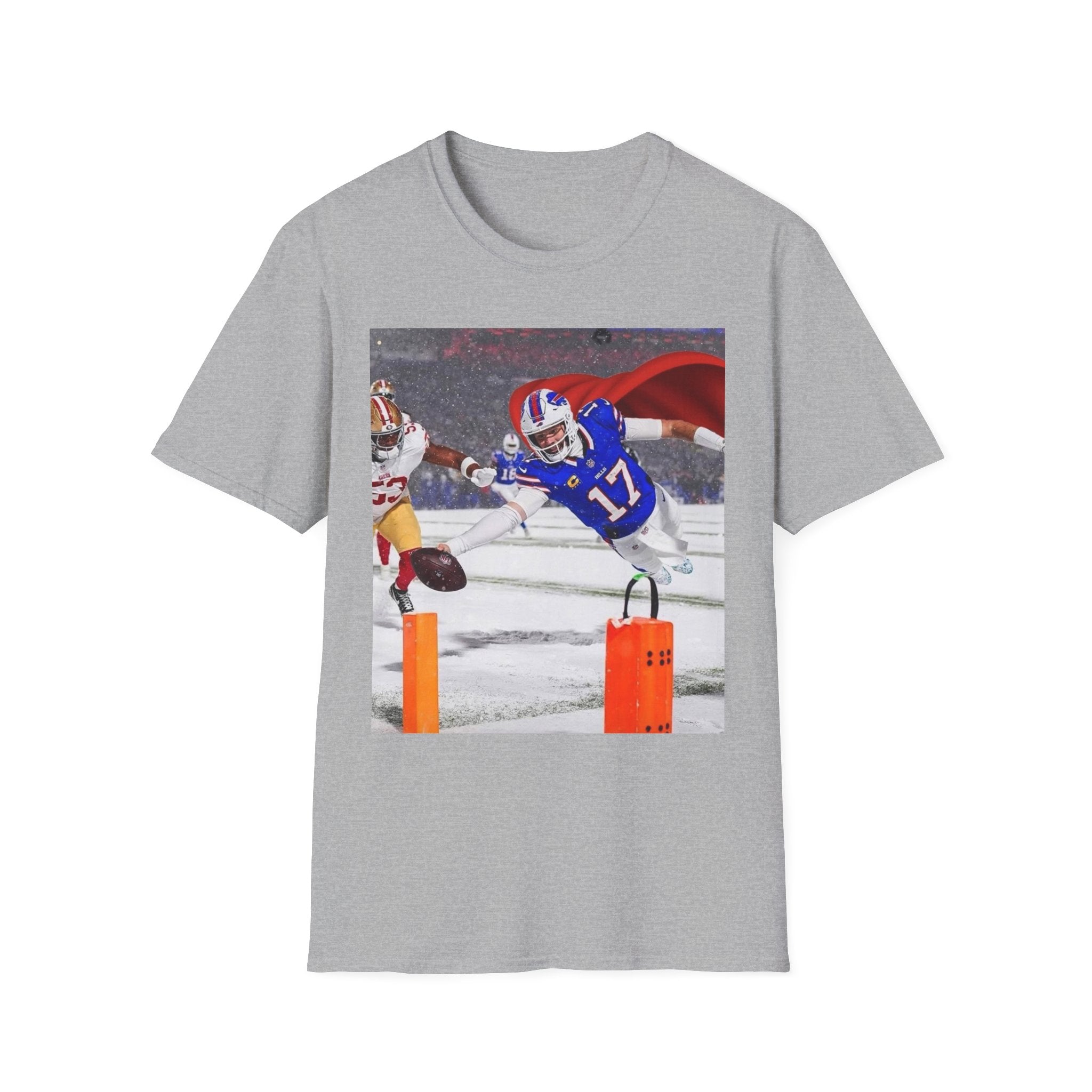Football Superhero T-Shirt — Buffalo #17 Dive Play Graphic Tee