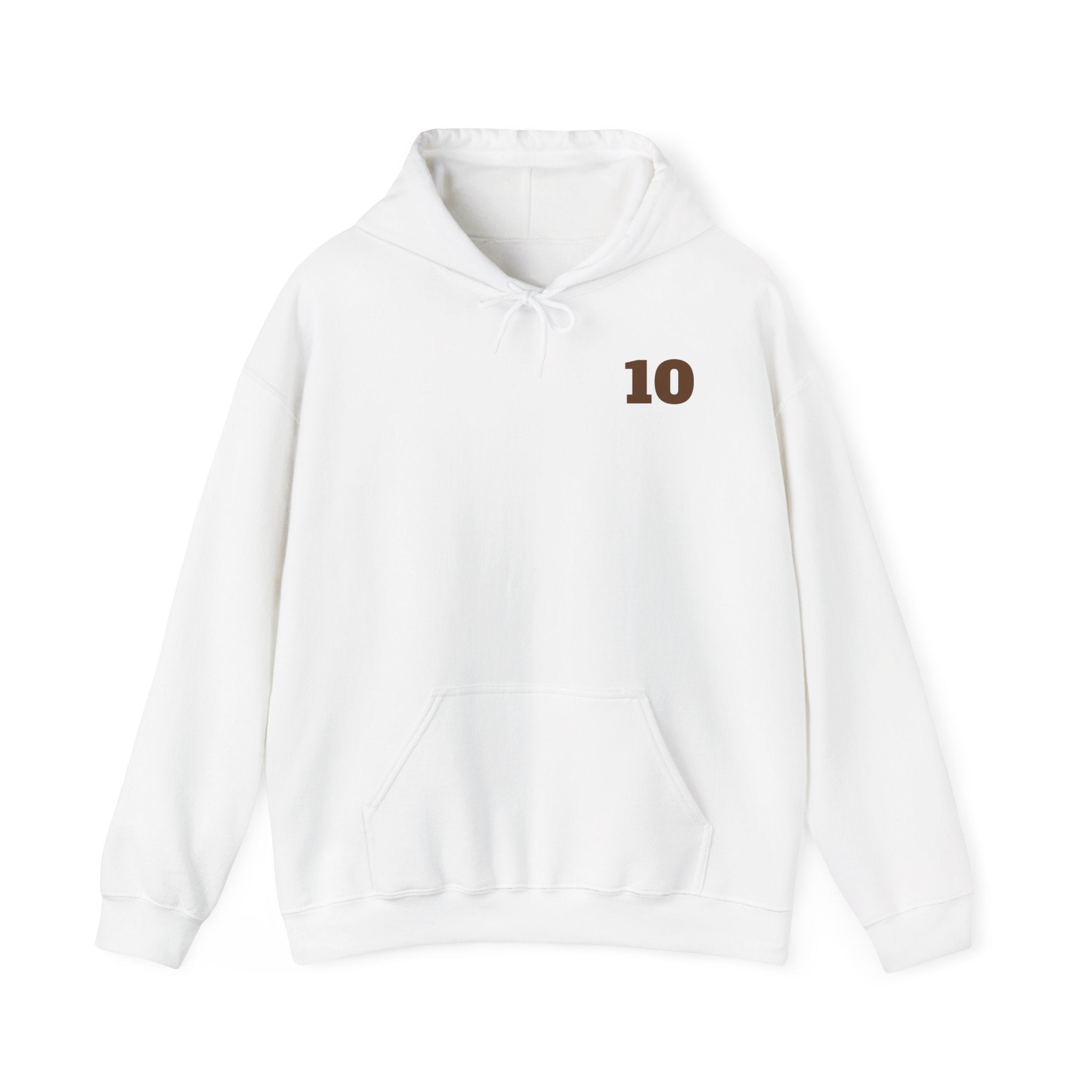 Personalized Number 10 Hoodie — Custom Name Sports Jersey Style Hooded Sweatshirt