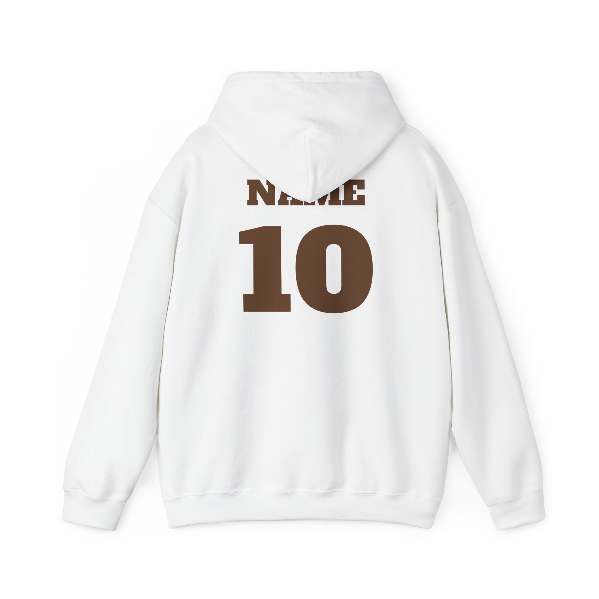 Personalized Number 10 Hoodie — Custom Name Sports Jersey Style Hooded Sweatshirt