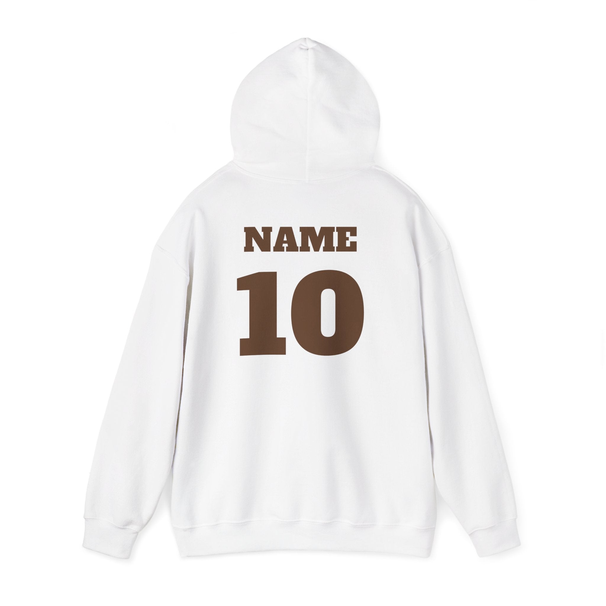 Personalized Number 10 Hoodie — Custom Name Sports Jersey Style Hooded Sweatshirt