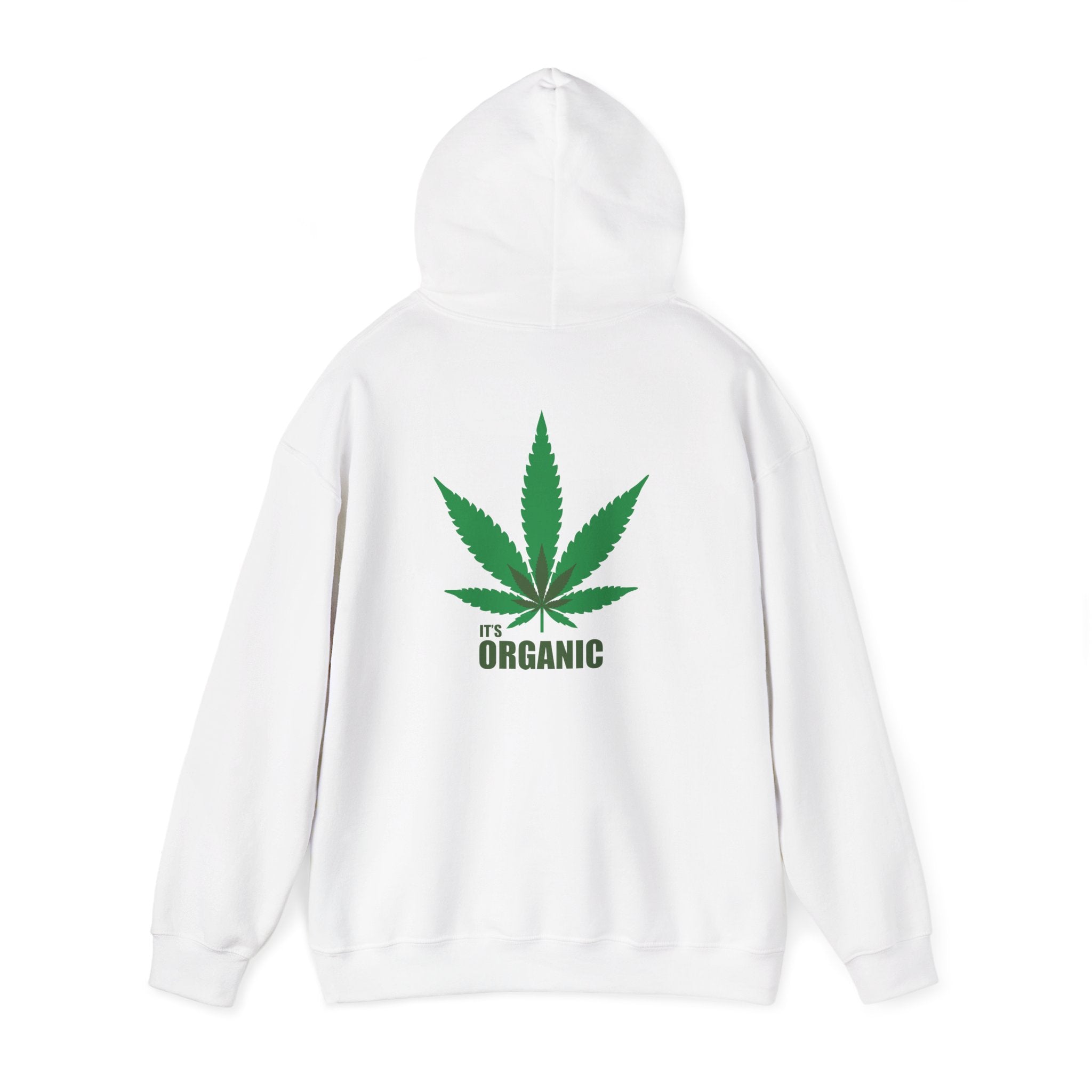 Hoodie — "It's Organic" Cannabis Leaf Graphic Hoodie