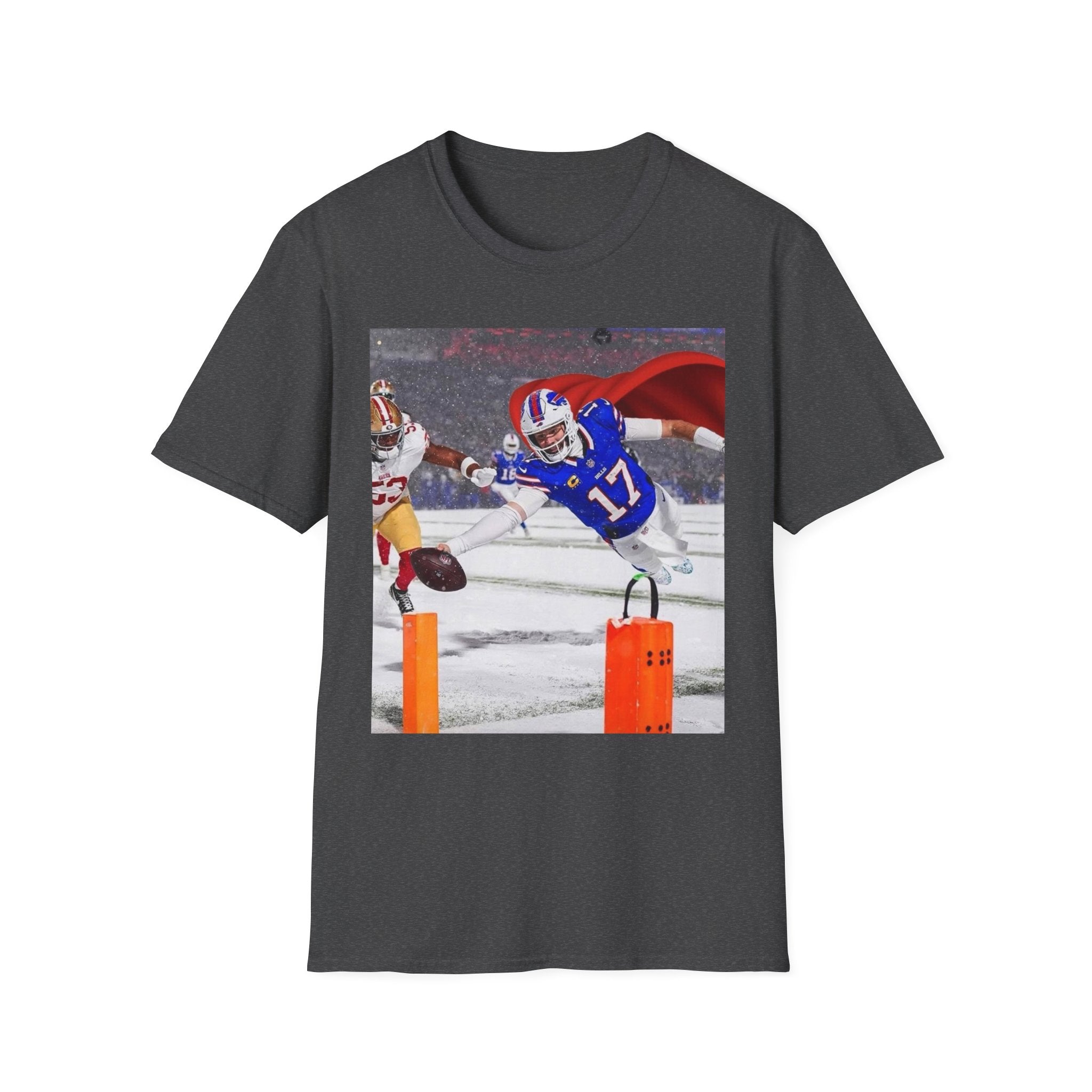 Football Superhero T-Shirt — Buffalo #17 Dive Play Graphic Tee