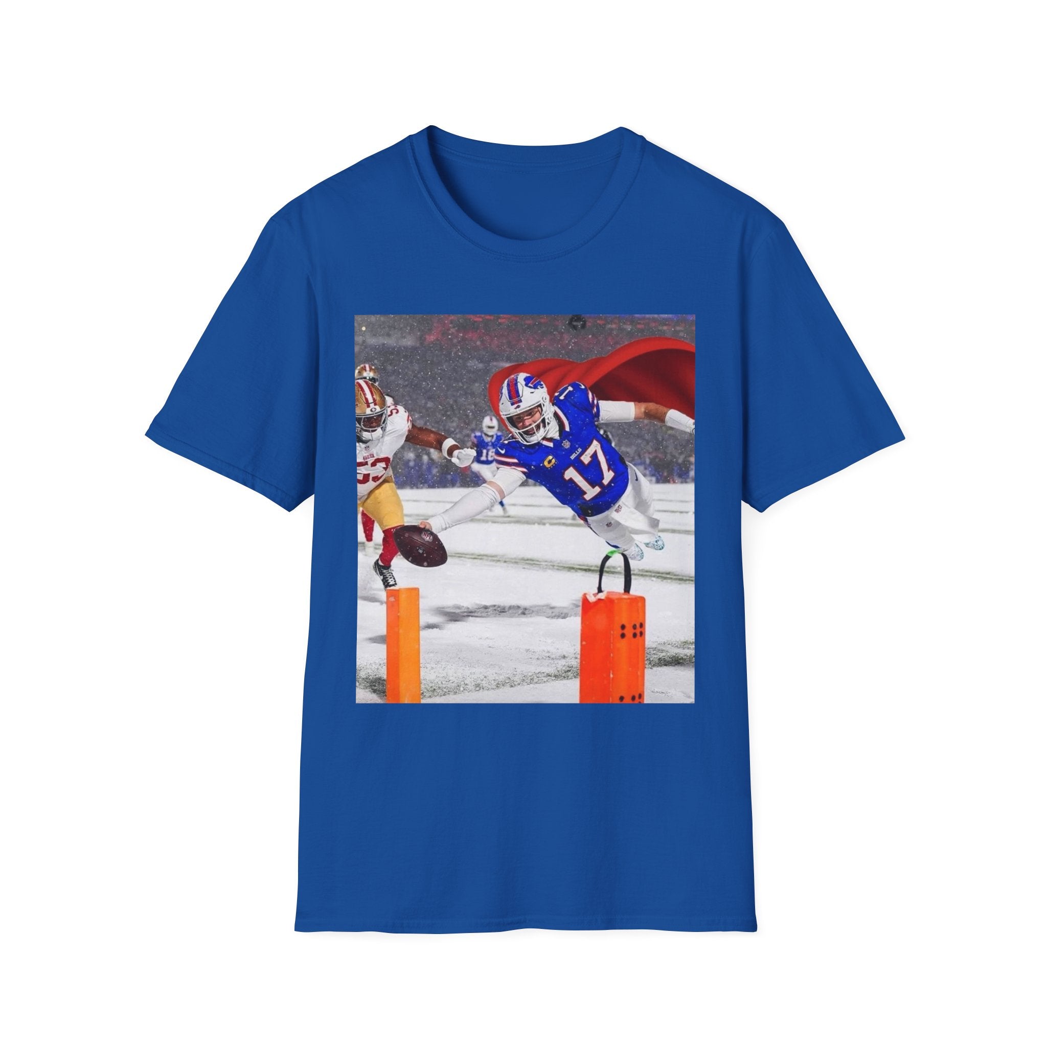 Football Superhero T-Shirt — Buffalo #17 Dive Play Graphic Tee