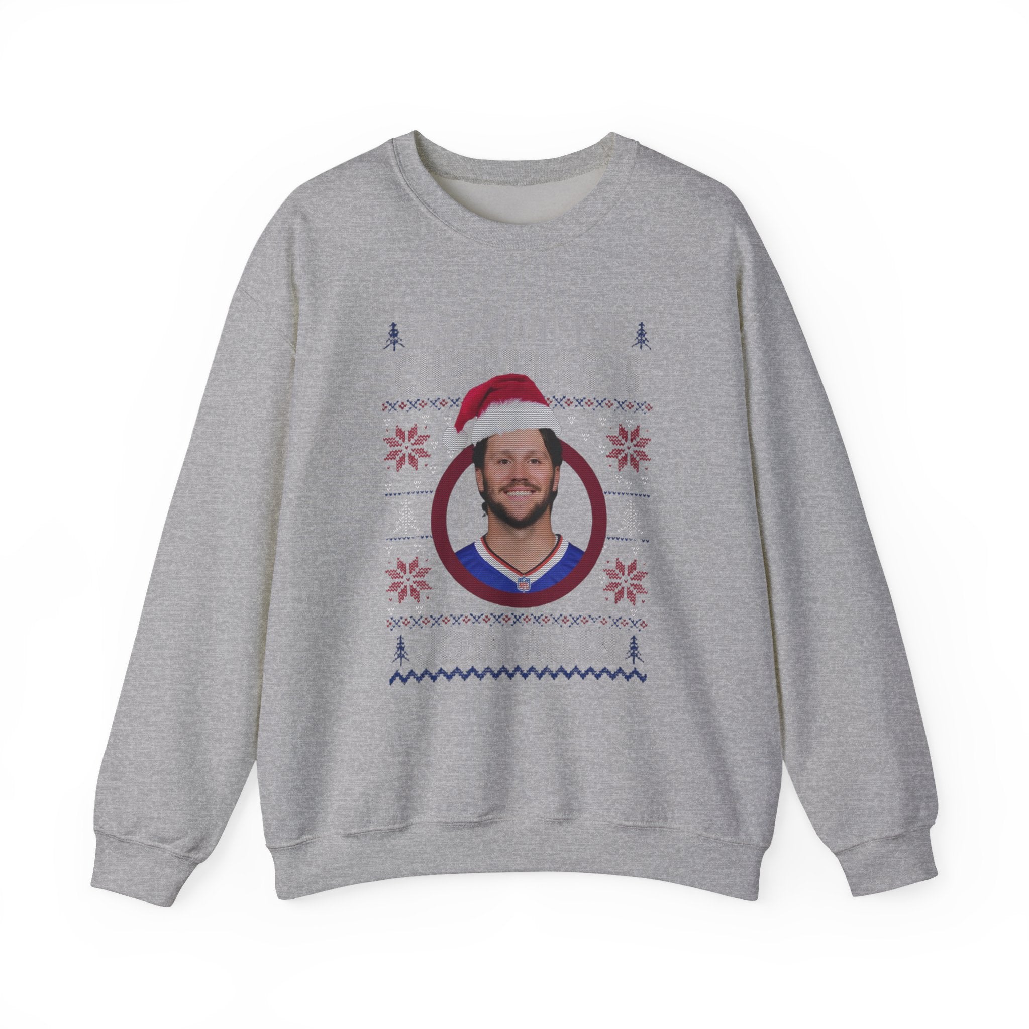 Josh Allen Christmas Sweatshirt — "All I Want for Christmas Is Josh Allen" Holiday Crewneck
