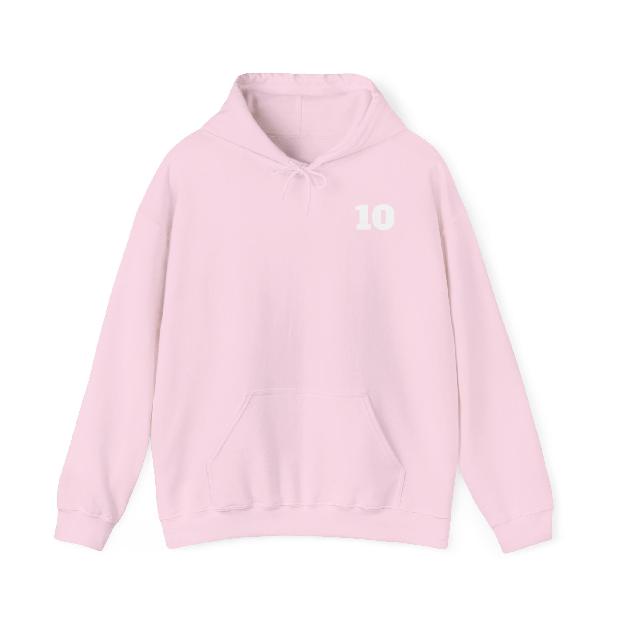 Personalized Number 10 Hoodie — Custom Name Sports Jersey Style Hooded Sweatshirt