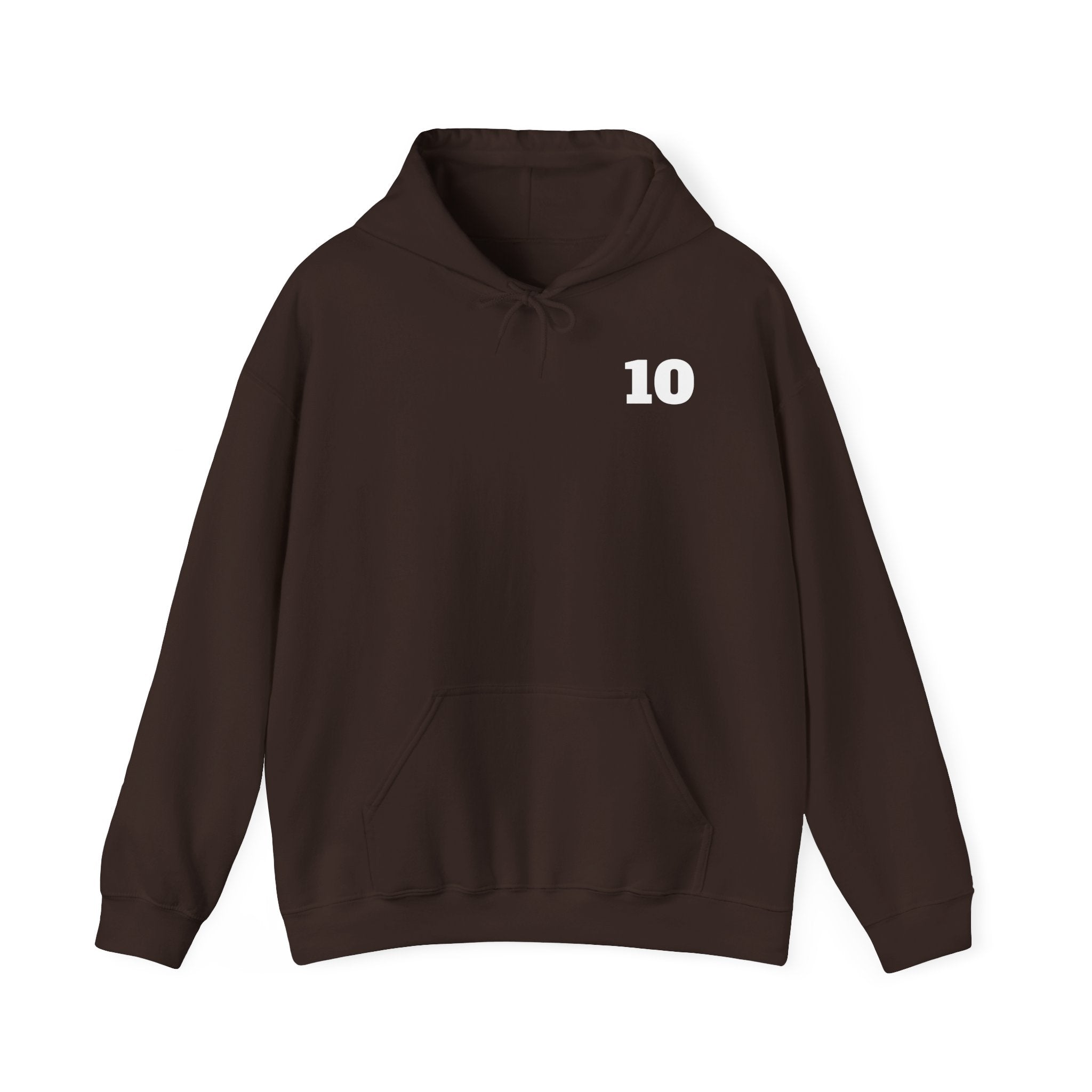 Personalized Number 10 Hoodie — Custom Name Sports Jersey Style Hooded Sweatshirt